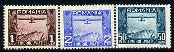 Rumania 1931 Postal Tax Air set of 3 unmounted mint, SG T1216-18, Mi 12-14
