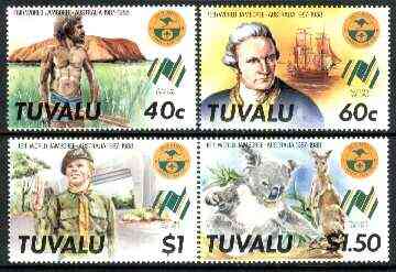 Tuvalu 1987 World Scout Jamboree set of 4 unmounted mint, SG 493-96