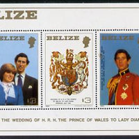 Belize 1981 Royal Wedding m/sheet unmounted mint (SG MS 620)