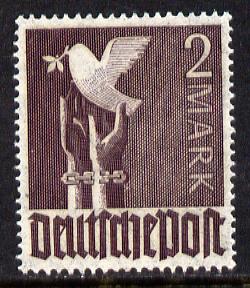 Germany 1947 Dove of Peace 2m violet unmounted mint, SG 946