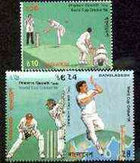 Bangladesh 1996 Cricket World Cup set of 3 unmounted mint, SG 593-96*