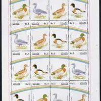 Pakistan 1992 Water Birds sheetlet containing set of 16 values unmounted mint, SG 880a