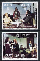 Jersey 1980 Europa -Personalities - Links with Britain set of 4 (2 se-tenant pairs) unmounted mint, SG 226-29