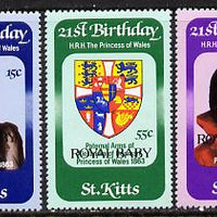 St Kitts 1982 Prince William set of 3 (SG 98-100) unmounted mint