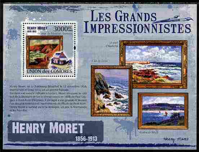 Comoro Islands 2009 The Impressionists - Henry Moret perf souvenir sheet unmounted mint
