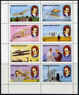 Equatorial Guinea 1979 Flight Anniversary of Wright Brothers complete perf set of 8 values unmounted mint