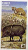Staffa 1977 Wild Animals (Puma & Peccary) imperf souvenir sheet (£1 value) unmounted mint