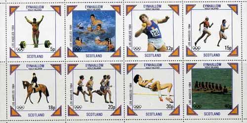 Eynhallow 1984 Los Angeles Olympics complete perf set of 8 values unmounted mint