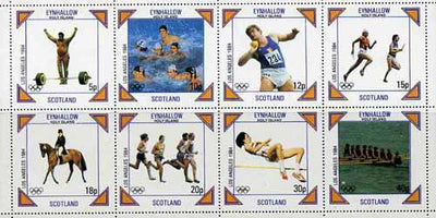 Eynhallow 1984 Los Angeles Olympics complete perf set of 8 values unmounted mint