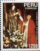 Peru 1989 Second Visit of Pope Paul,II (without year in imprint) unmounted mint, Mi 1918