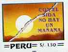Peru 1993 International AIDS Day 1s50 imperf, SG 1818var*