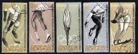 Burundi 1964 Innsbruck Winter Olympics set of 5 fine cto used, SG 72-76*