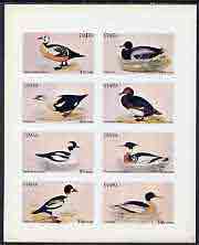 Staffa 1972 Ducks imperf,set of 8 values complete (1p to 15p) unmounted mint
