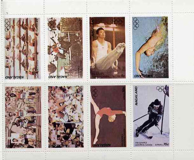 Nagaland 1976 Montreal Olympic Games complete perf set of 8 values unmounted mint