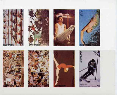 Nagaland 1976 Montreal Olympic Games complete imperf set of 8 values unmounted mint