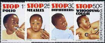 Bophuthatswana 1985 Child Health set of 4 unmounted mint, SG 154-57*