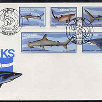 Ciskei 1983 Sharks set of 5 on unaddressed illustrated cover with special first day cancel (SG 38-42)