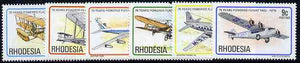 Rhodesia 1978 75th Anniversary of Powered Flight set of 6 unmounted mint, SG 570-75*
