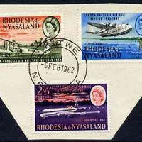 Rhodesia & Nyasaland 1962 Airmail Service set of 3 very fine cds used, SG 40-42