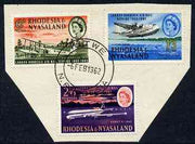 Rhodesia & Nyasaland 1962 Airmail Service set of 3 very fine cds used, SG 40-42