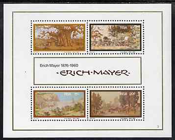 South Africa 1976 Birth Centenary of Erich Mayer (Artist) m/sheet containing set of 4 unmounted mint, SG MS 403