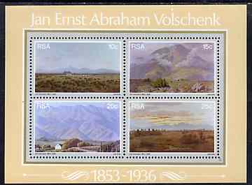 South Africa 1978 Birth Anniversary of Volschenk (painter) m/sheet containing set of 4 unmounted mint, SG MS 448