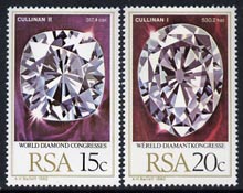 South Africa 1980 World Diamond Congress set of 2 unmounted mint, SG 477-78