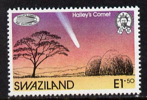 Swaziland 1986 Halley's Comet 1 value unmounted mint , SG 499
