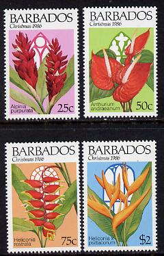 Barbados 1986 Christmas set of 4 unmounted mint, SG 828-31