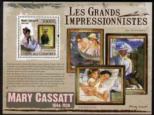 Comoro Islands 2009 Impressionists - Mary Cassatt perf s/sheet unmounted mint