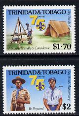Trinidad & Tobago 1986 Boy Scouts set of 2 unmounted mint, SG 710-11