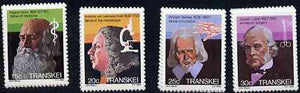 Transkei 1982 Celebrities of Medicine #1 set of 4 unmounted mint, SG 108-11