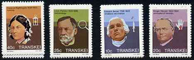 Transkei 1983 Celebrities of Medicine #2 set of 4 unmounted mint, SG 125-28*