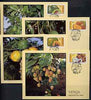 Venda 1983 Subtropical Fruit set of 4 each on maximum card cancelled first day of iussue, SG 83-86*