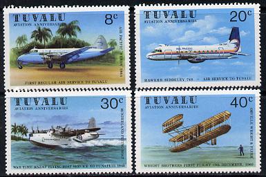 Tuvalu 1980 Aviation set of 4 unmounted mint, SG 153-6*