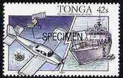 Tonga 1991 Maritime Rescue 42s opt'd SPECIMEN, from Telecommunications unmounted mint, as SG 1144
