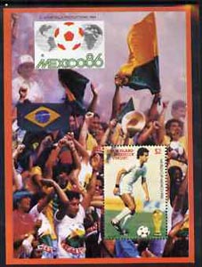 St Vincent - Union Island 1986 World Cup Football $2 m/sheet (Algeria) unlisted by SG unmounted mint