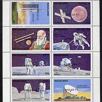 Nagaland 1972 Space complete perf set of 8 (opt'd APOLLO 17) unmounted mint