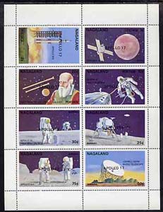 Nagaland 1972 Space complete perf set of 8 (opt'd APOLLO 17) unmounted mint