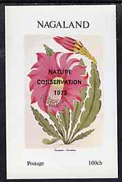 Nagaland 1972 Flowers imperf souvenir sheet (opt'd Nature Conservation 1973) unmounted mint