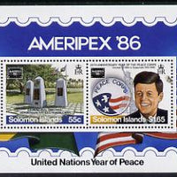 Solomon Islands 1986 'Ameripex '86' m/sheet unmounted mint, SG MS 567