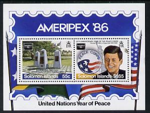 Solomon Islands 1986 'Ameripex '86' m/sheet unmounted mint, SG MS 567