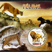 Mali 2012 Fauna - Big Cats perf m/sheet containing 1500f circular value unmounted mint