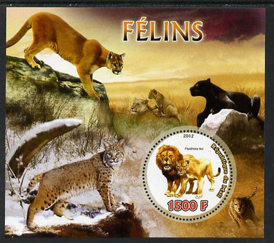 Mali 2012 Fauna - Big Cats perf m/sheet containing 1500f circular value unmounted mint
