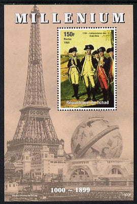 Chad 1999 Millennium - Independence of America perf m/sheet unmounted mint. Note this item is privately produced and is offered purely on its thematic appeal