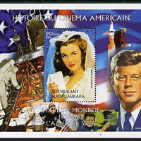 Madagascar 1999 History of American Cinema - Marilyn Monroe #3 (with JFK & Apollo 11 in background) perf m/sheet unmounted mint. Note this item is privately produced and is offered purely on its thematic appeal