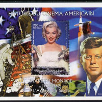 Madagascar 1999 History of American Cinema - Marilyn Monroe #4 (with JFK & Apollo 11 in background) perf m/sheet unmounted mint. Note this item is privately produced and is offered purely on its thematic appeal
