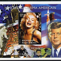 Madagascar 1999 History of American Cinema - Marilyn Monroe #5 (with JFK & Apollo 11 in background) perf m/sheet unmounted mint. Note this item is privately produced and is offered purely on its thematic appeal