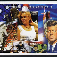 Madagascar 1999 History of American Cinema - Marilyn Monroe #6 (with JFK & Apollo 11 in background) perf m/sheet unmounted mint. Note this item is privately produced and is offered purely on its thematic appeal