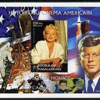 Madagascar 1999 History of American Cinema - Marilyn Monroe #7 (with JFK & Apollo 11 in background) perf m/sheet unmounted mint. Note this item is privately produced and is offered purely on its thematic appeal